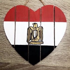 Egypt flag wooden  painting